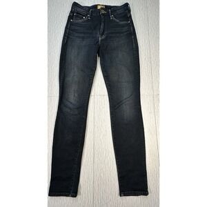 MOTHER Jeans The High Waisted Looker Ankle Skinny Women's Size 25 Dark Wash